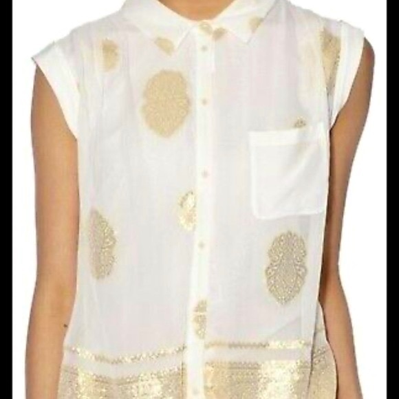 Elizabeth & James Gold Gilded Henna Blouse - Picture 8 of 10